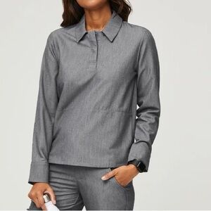 Figs Gray Long Sleeve Top